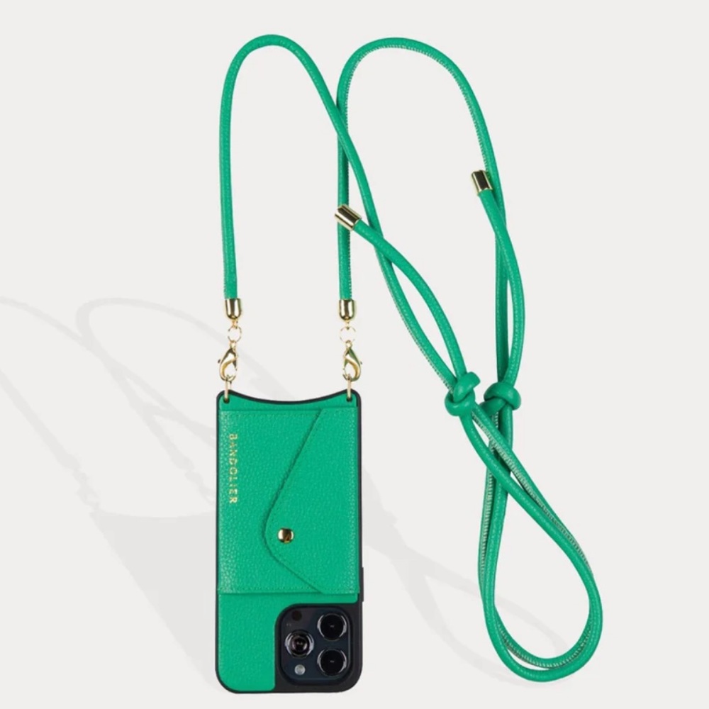 Bandolier Julian Pebble Leather Crossbody - Green / Gold